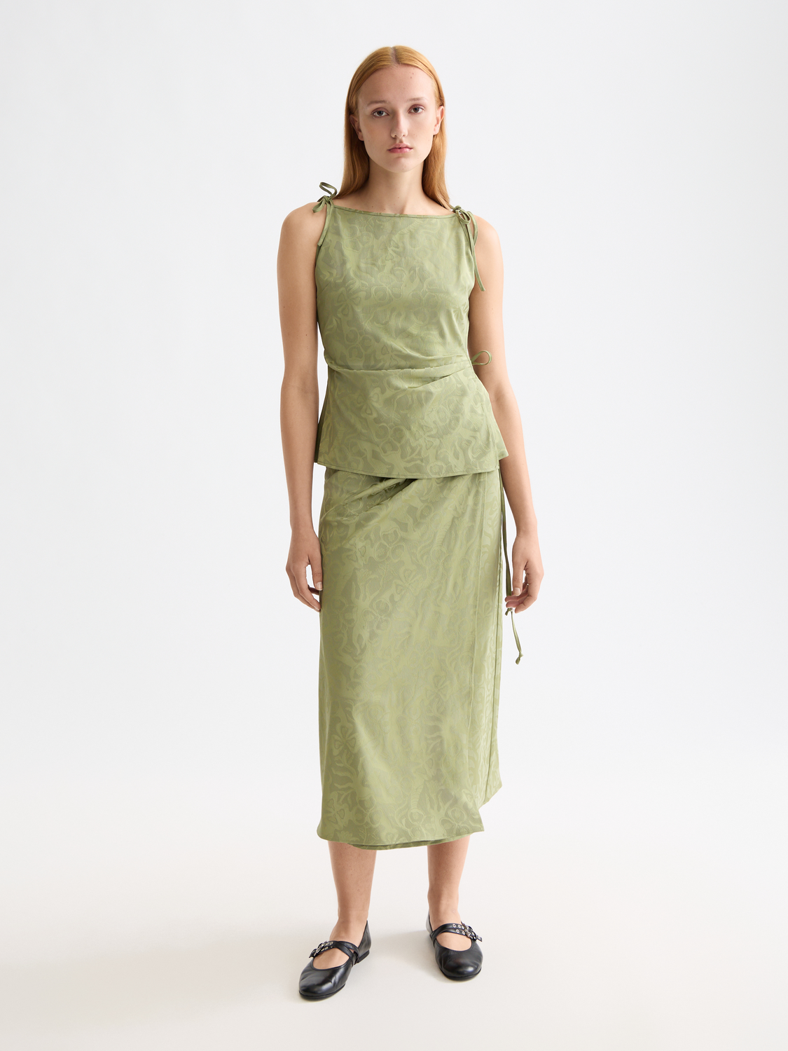 Draped wrap tank