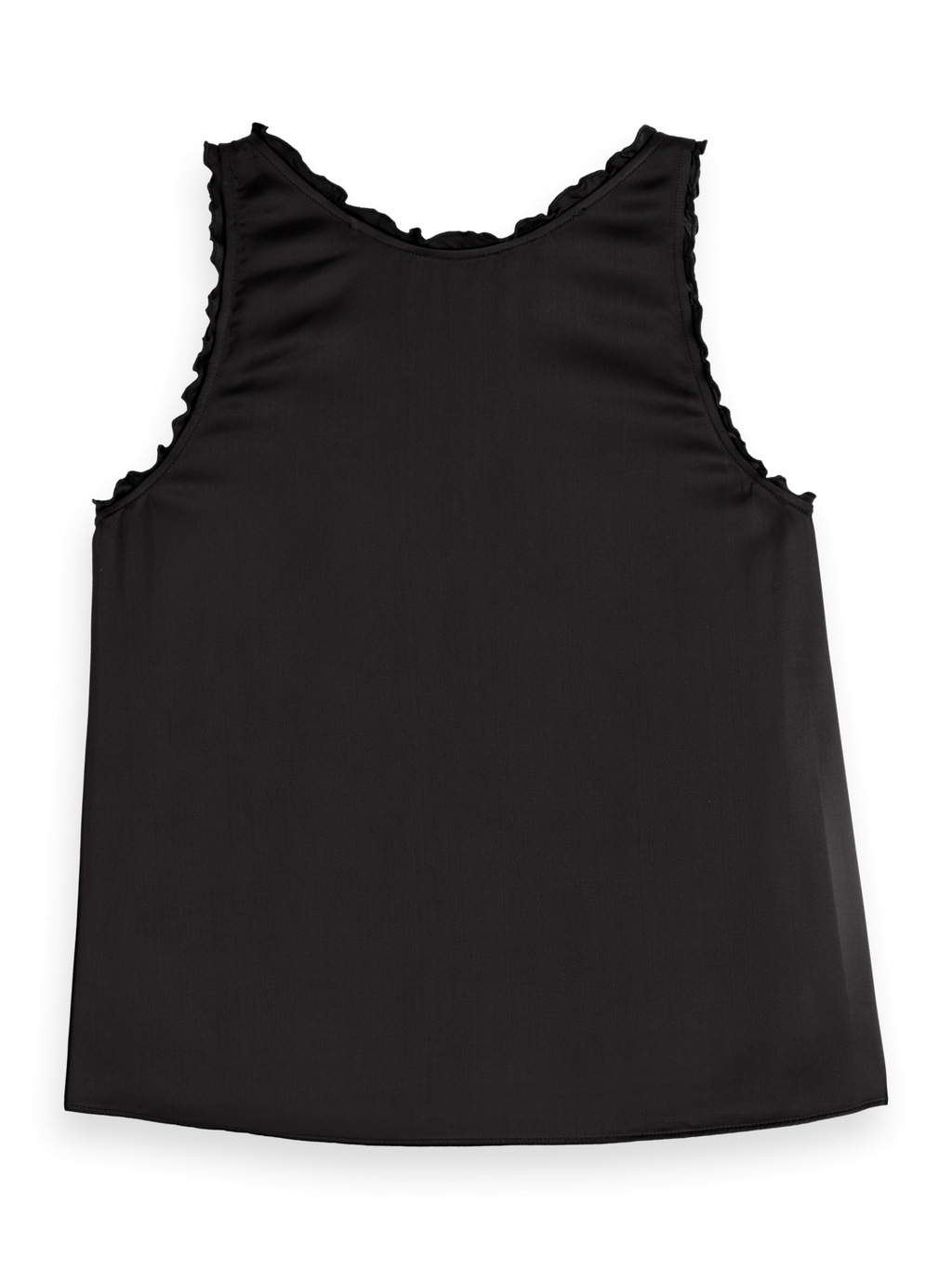 V-neck ruffle tank