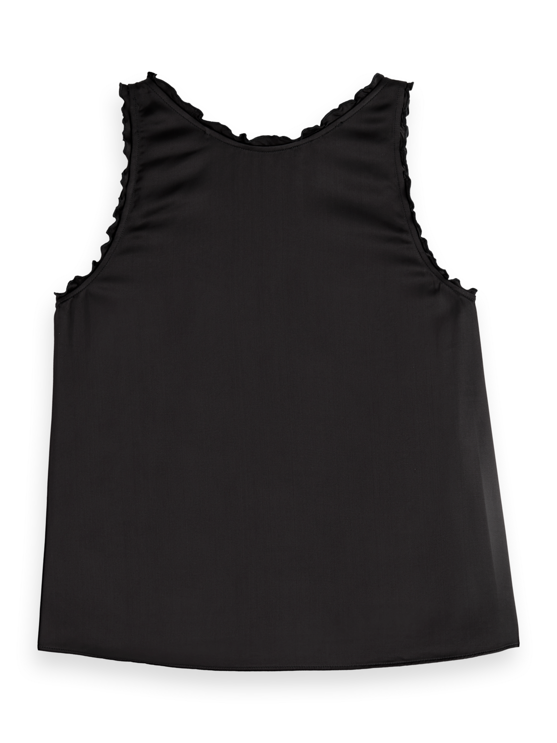 V-neck ruffle tank