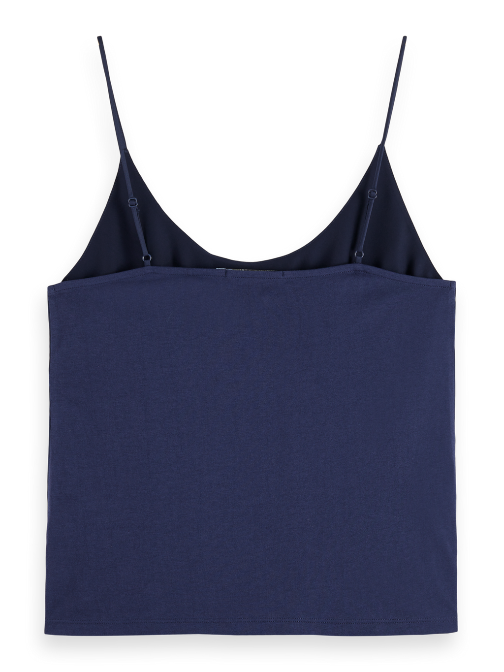 Singlet woven front jersey back tank