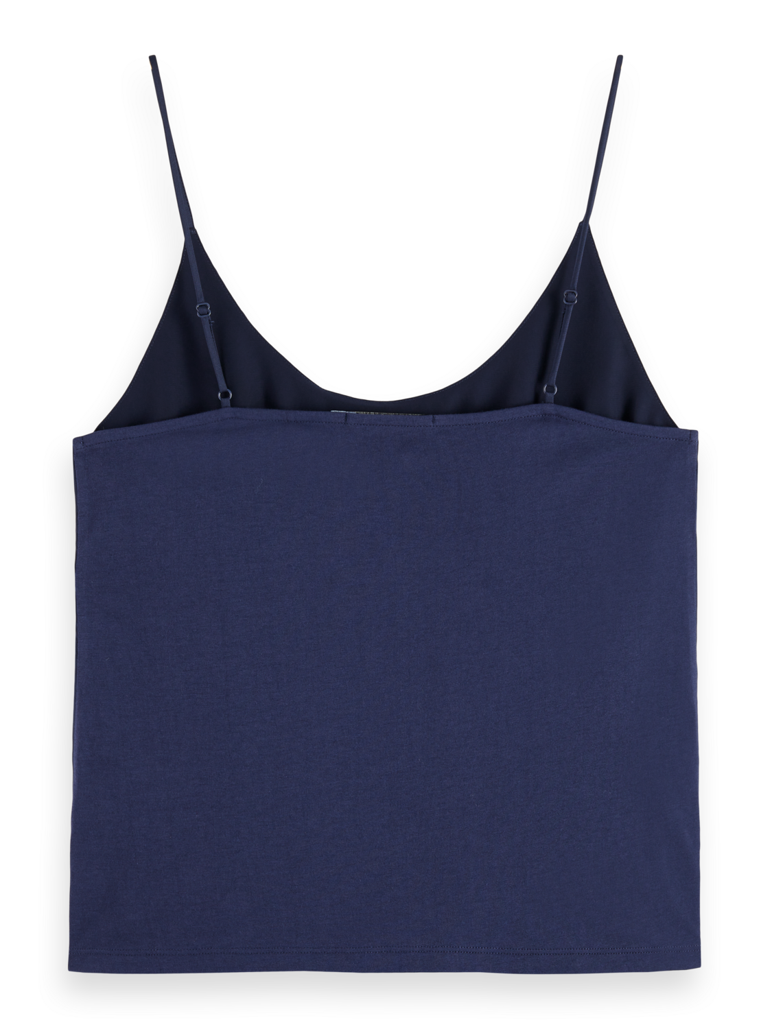 Singlet woven front jersey back tank
