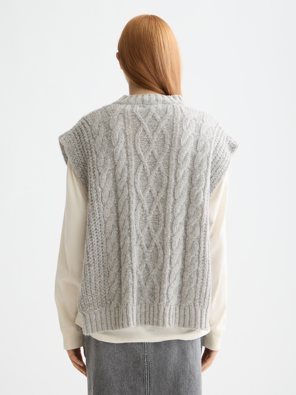 Cable stitch spencer