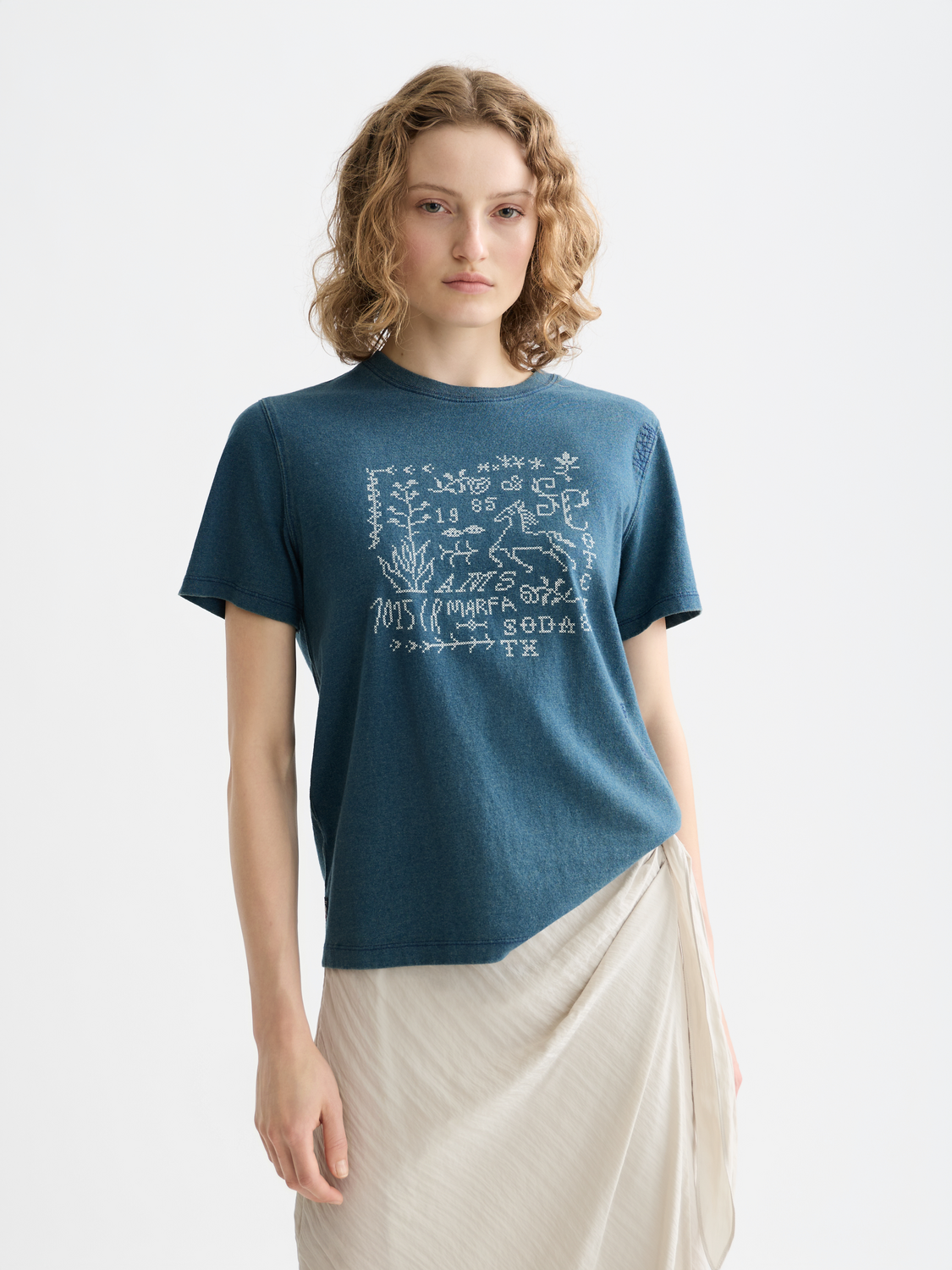 Indigo graphic T-shirt