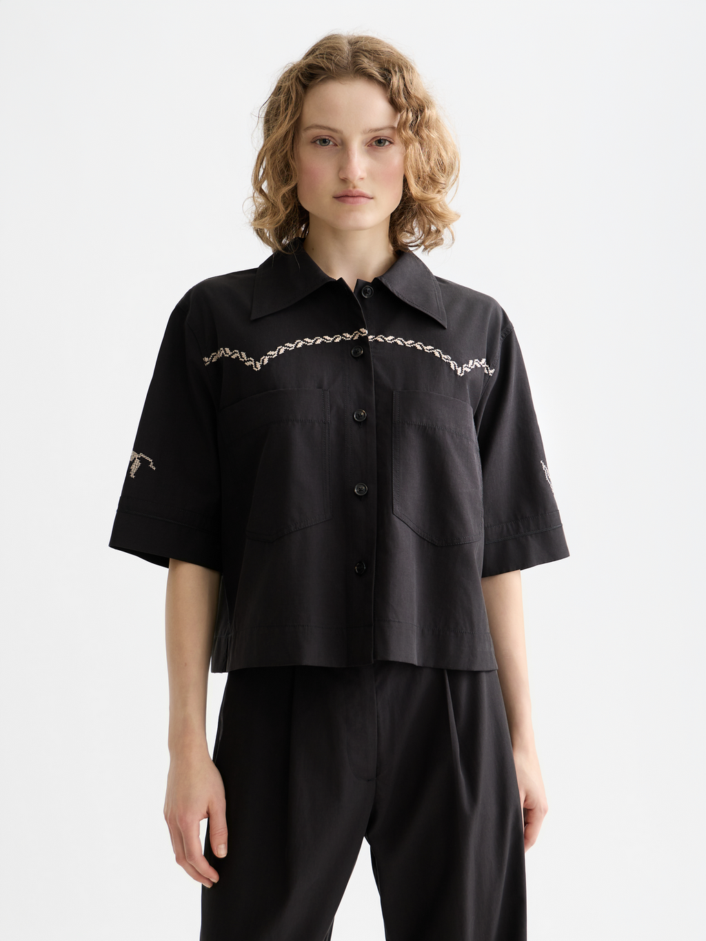 Boxy-fit short sleeved shirt