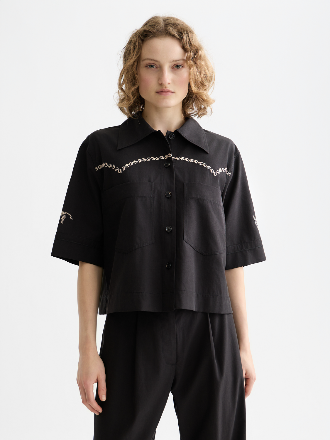 Boxy-fit short sleeved shirt
