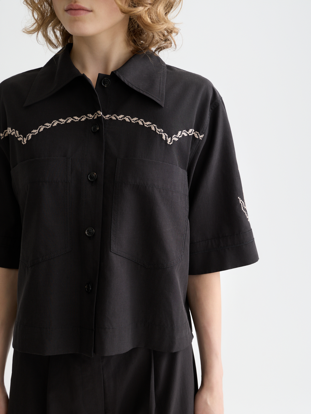 Boxy-fit short sleeved shirt