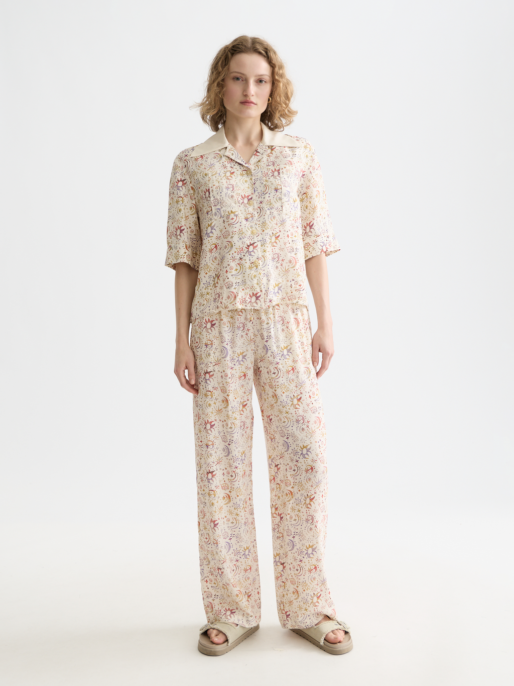 Printed short sleeved shirt