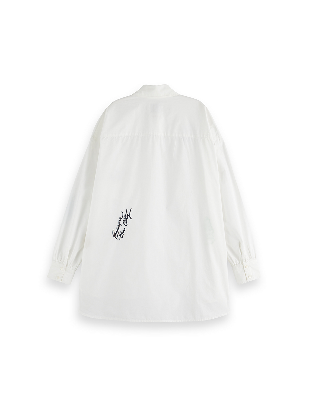 Embroidered poplin shirt