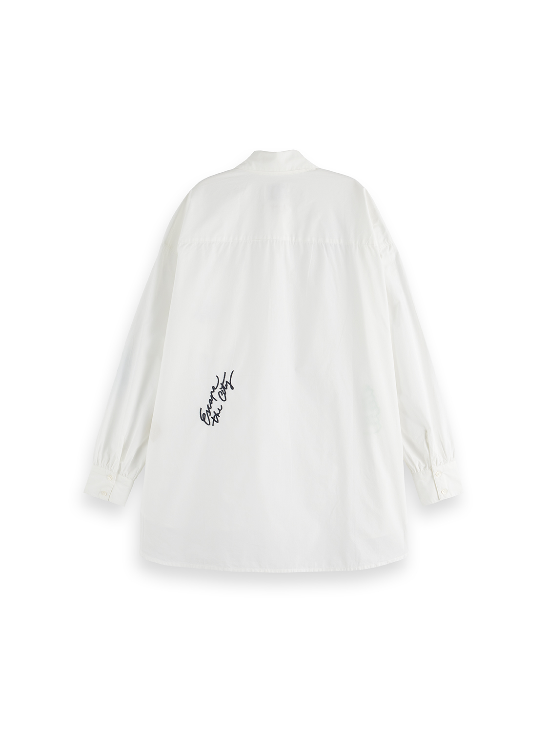 Embroidered poplin shirt
