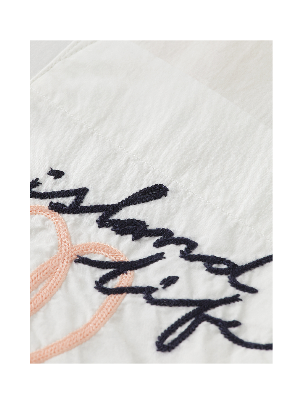 Embroidered poplin shirt