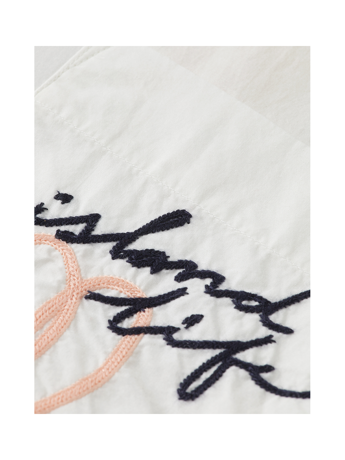 Embroidered poplin shirt