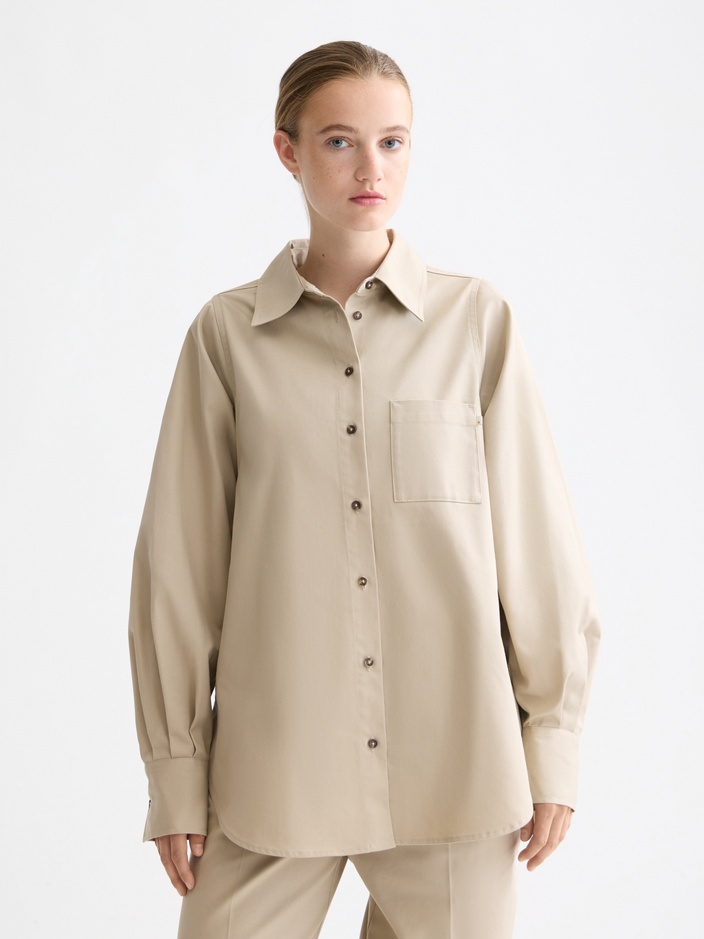 Contrast stitch shirt