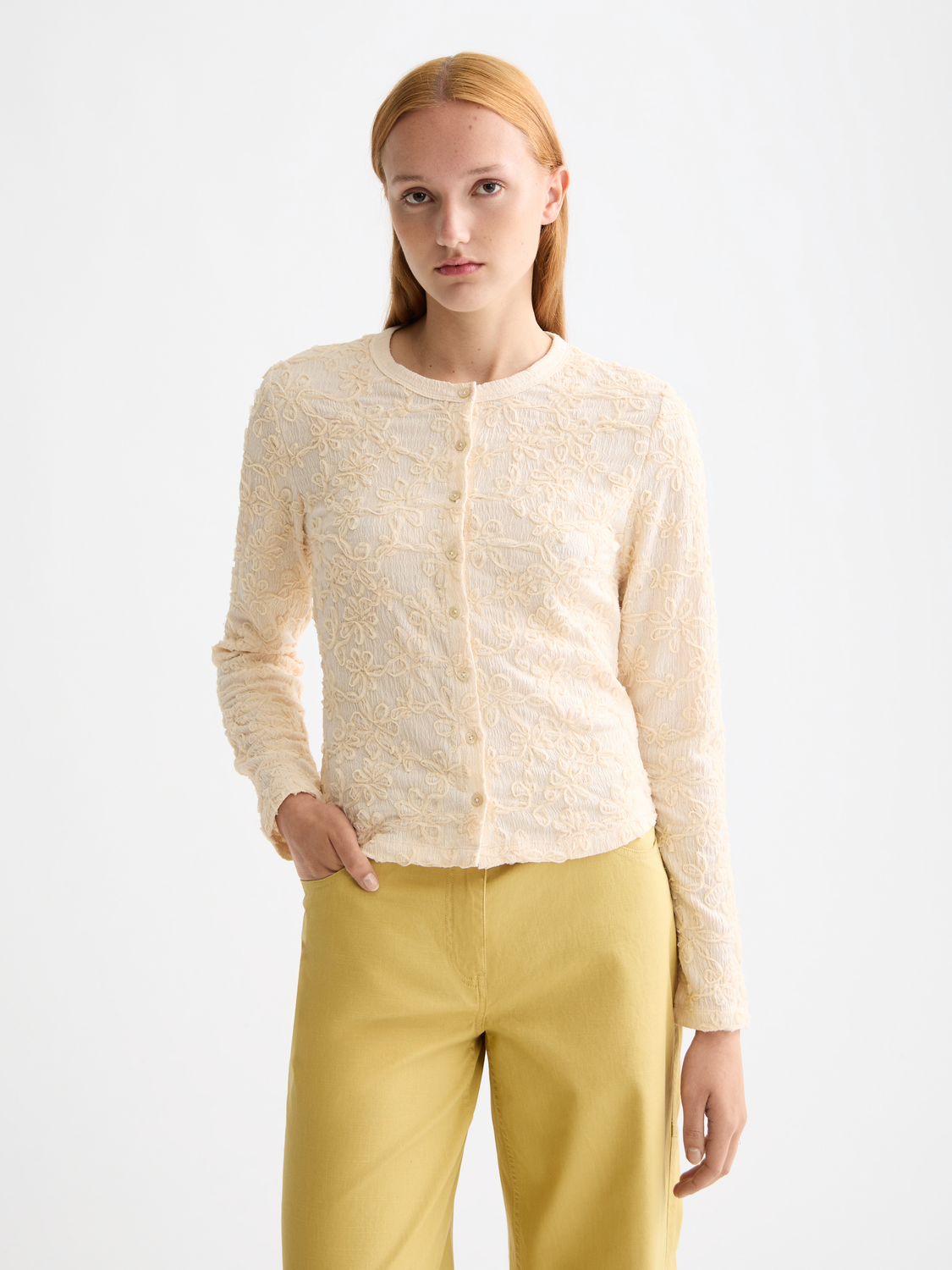 Structured button up long sleeve T-Shirt