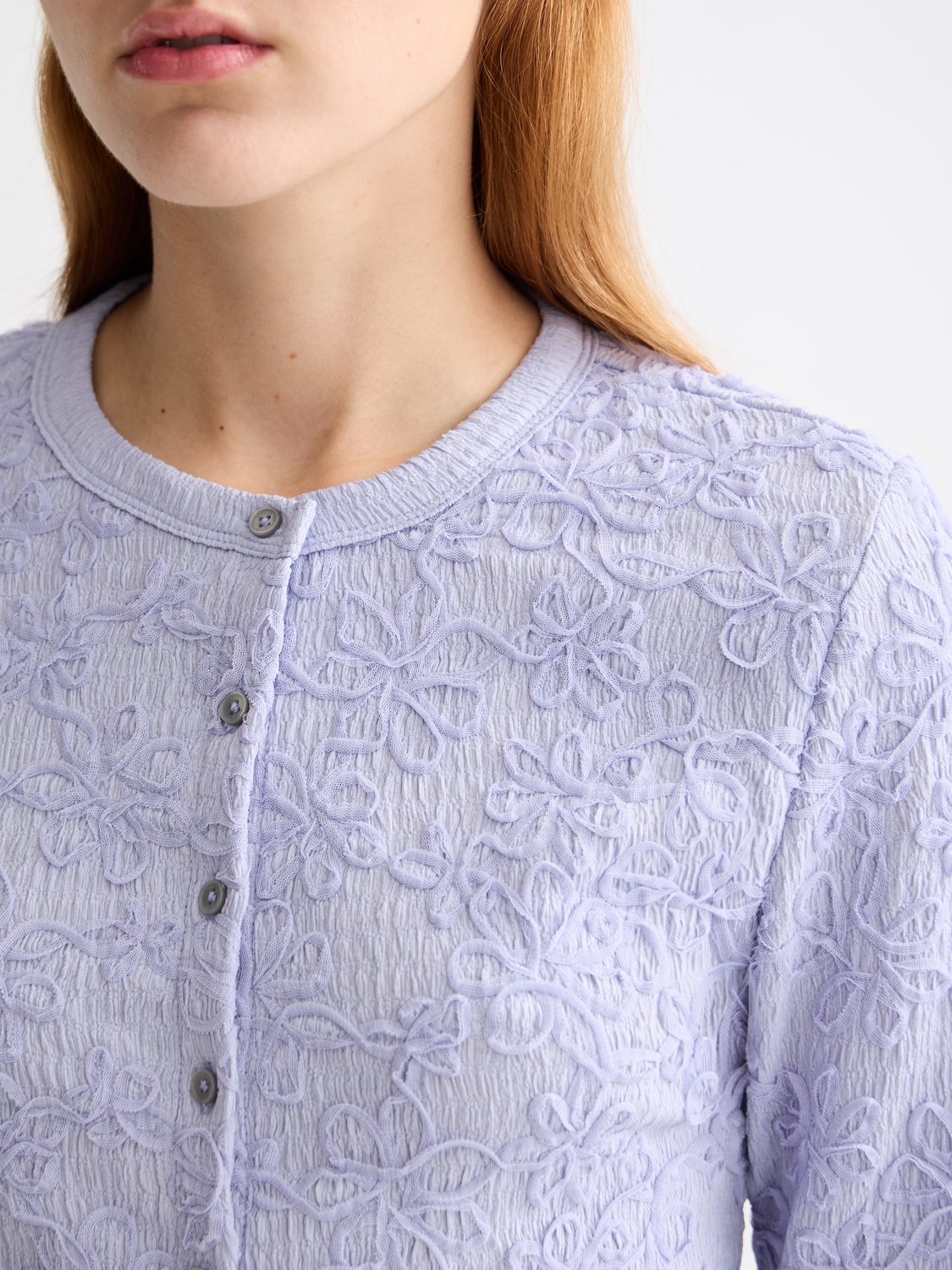 Structured button up long sleeve T-Shirt
