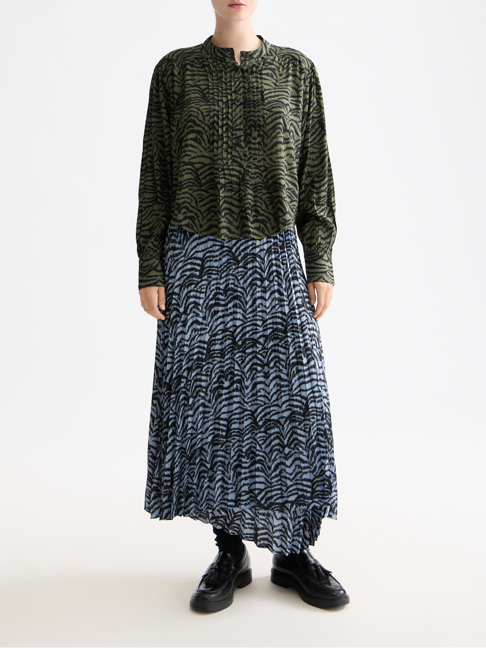 Printed pintuck shirt – Scotch & Soda Amsterdam