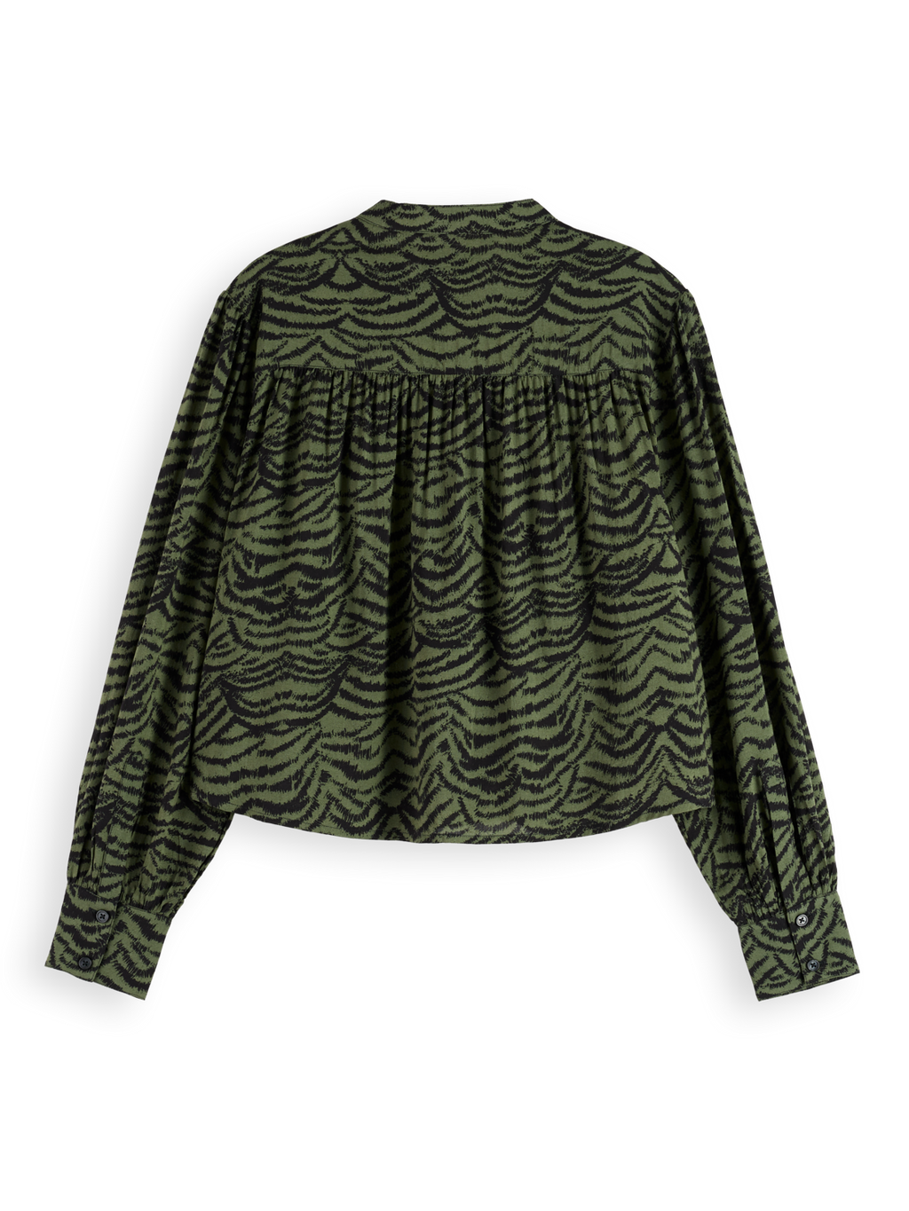 Printed pintuck shirt