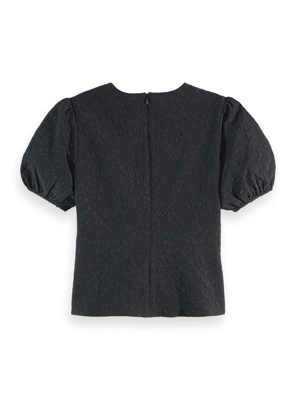 Puff sleeve textured top