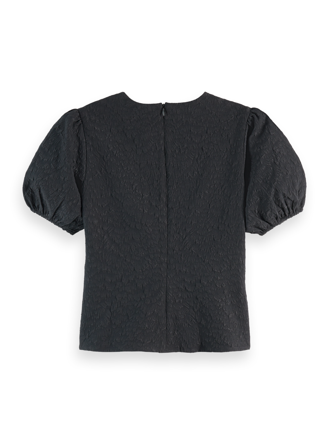 Puff sleeve textured top