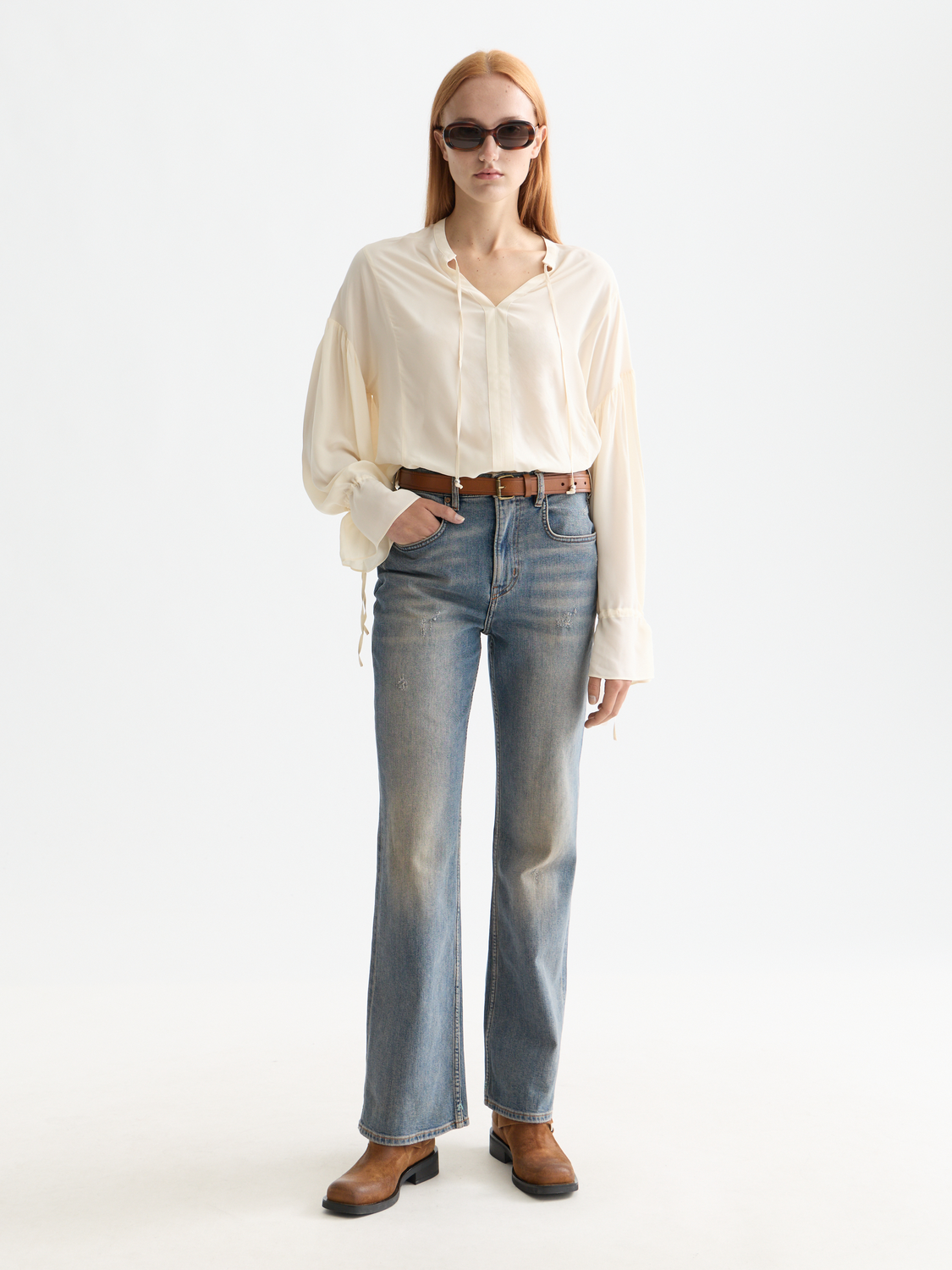 Easy top with draw string cuffs