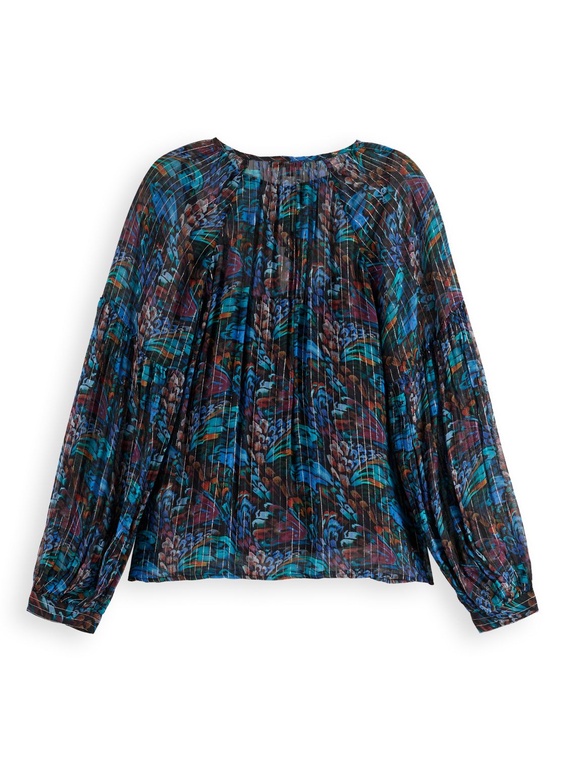 Printed top with ties