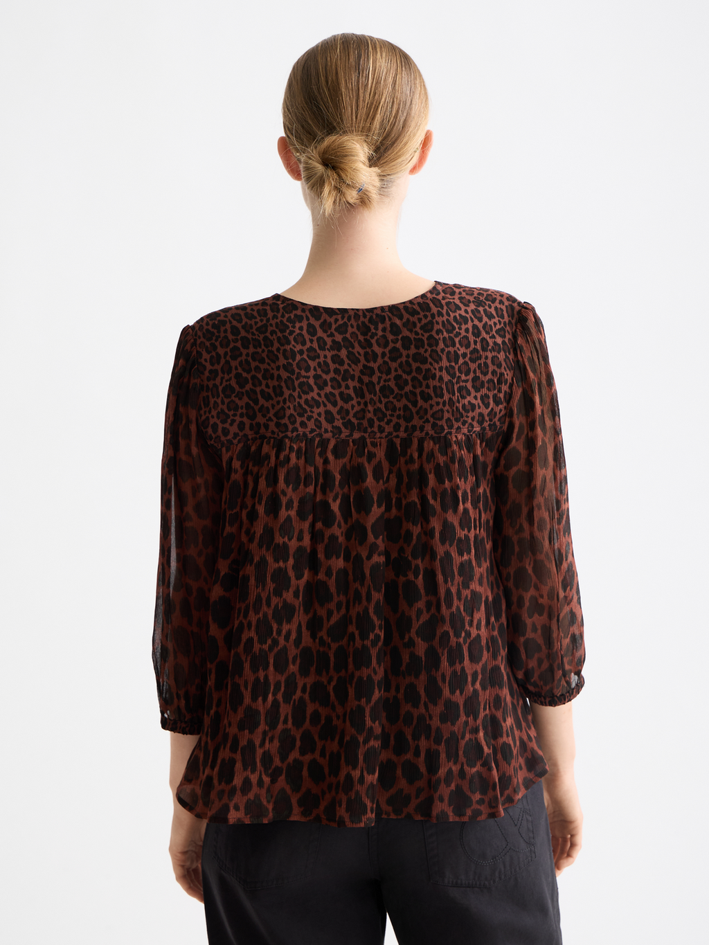 Print short sleeve top