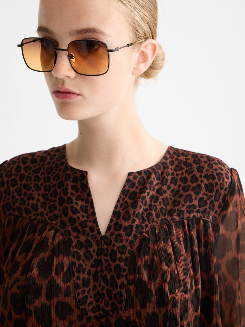 Print short sleeve top