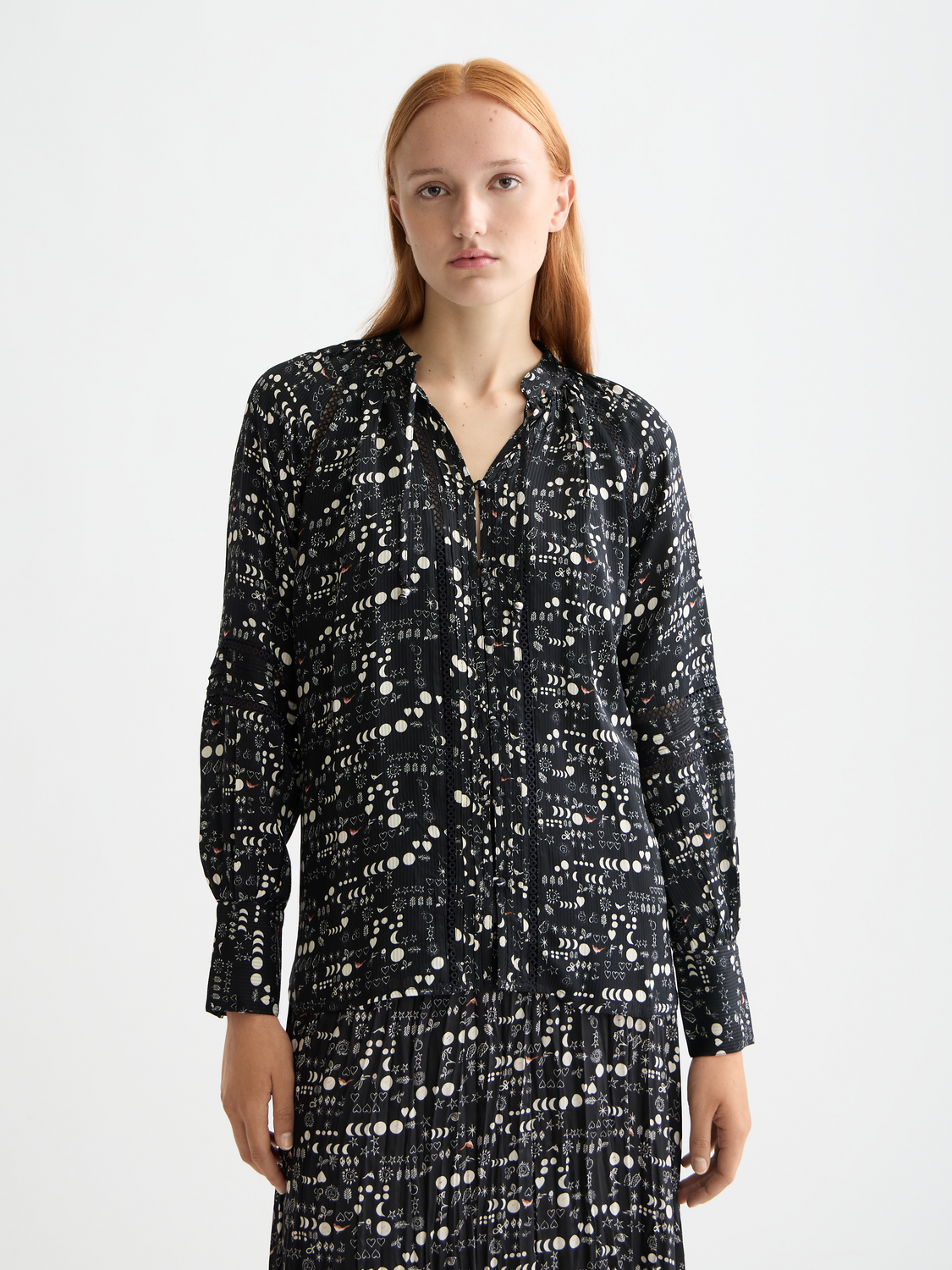 Lace detail blouse