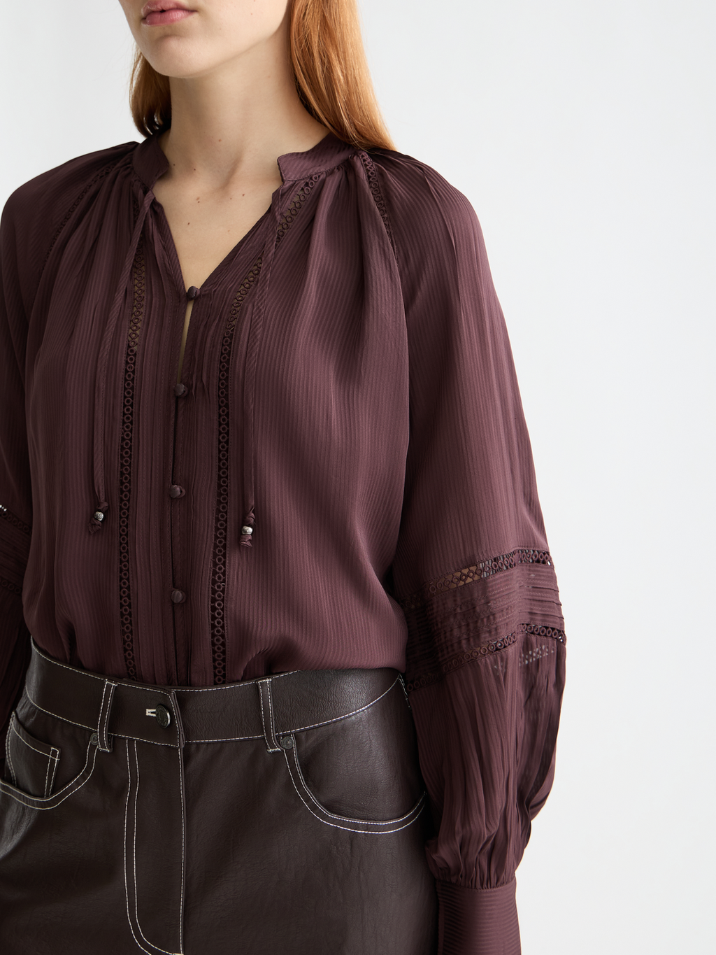 Lace detail blouse