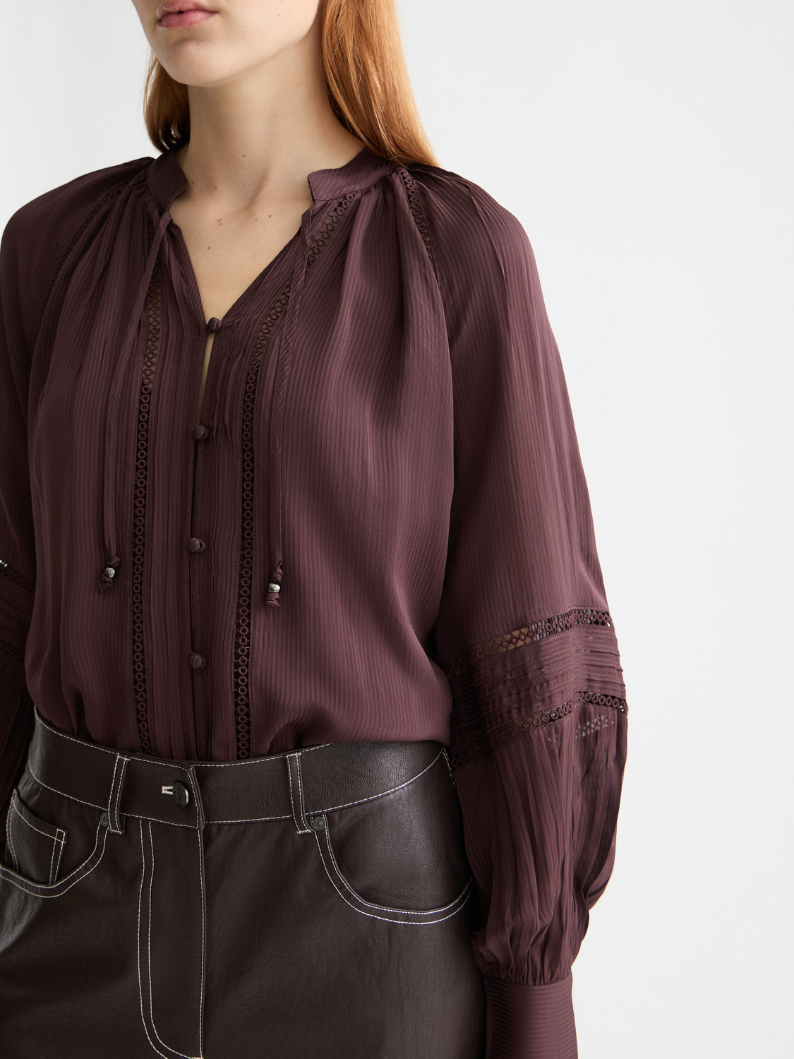 Lace detail blouse