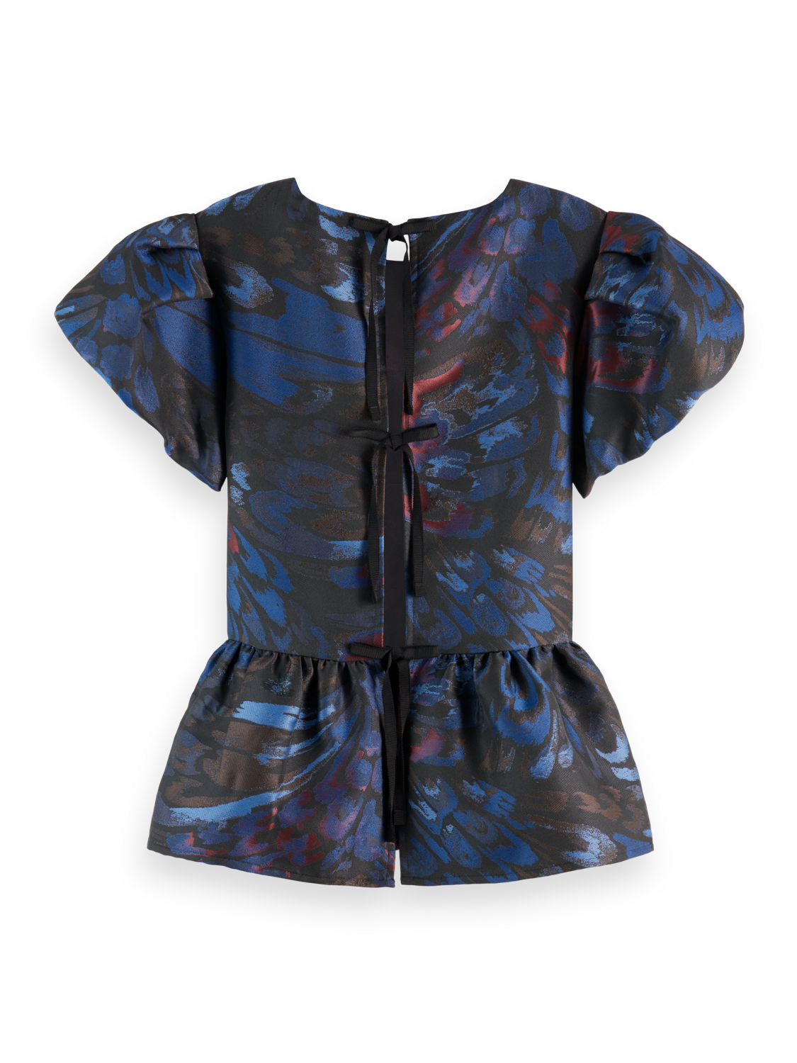 Cap sleeve top with peplum