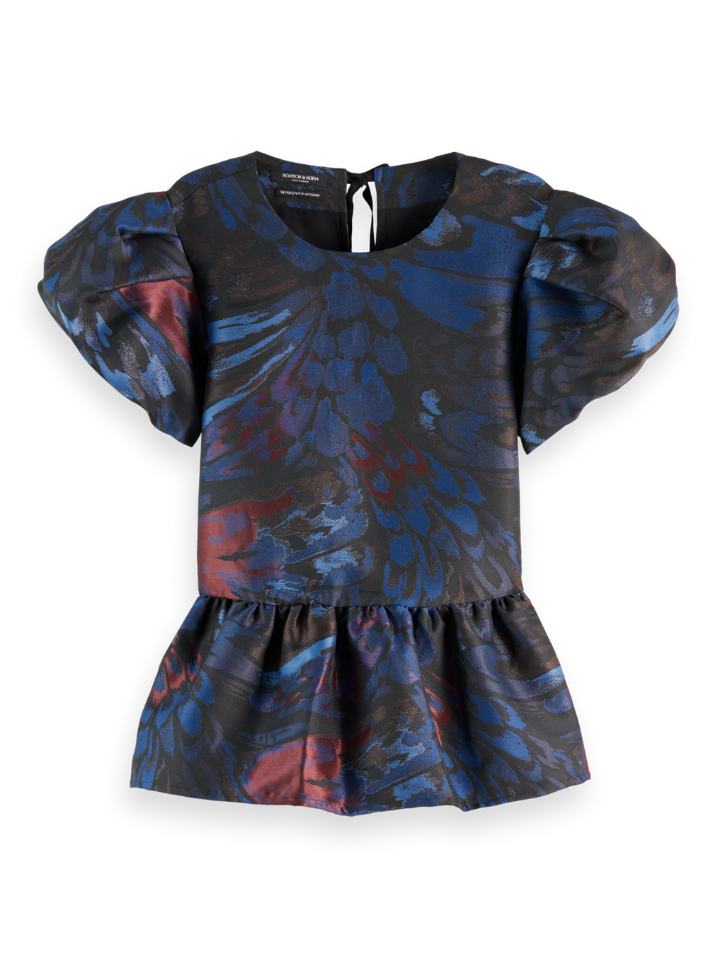 Cap sleeve top with peplum