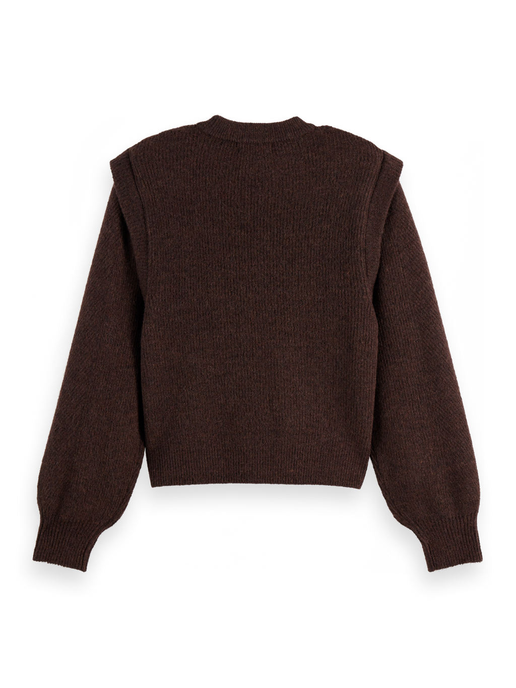 Shoulder detail crew neck pullover