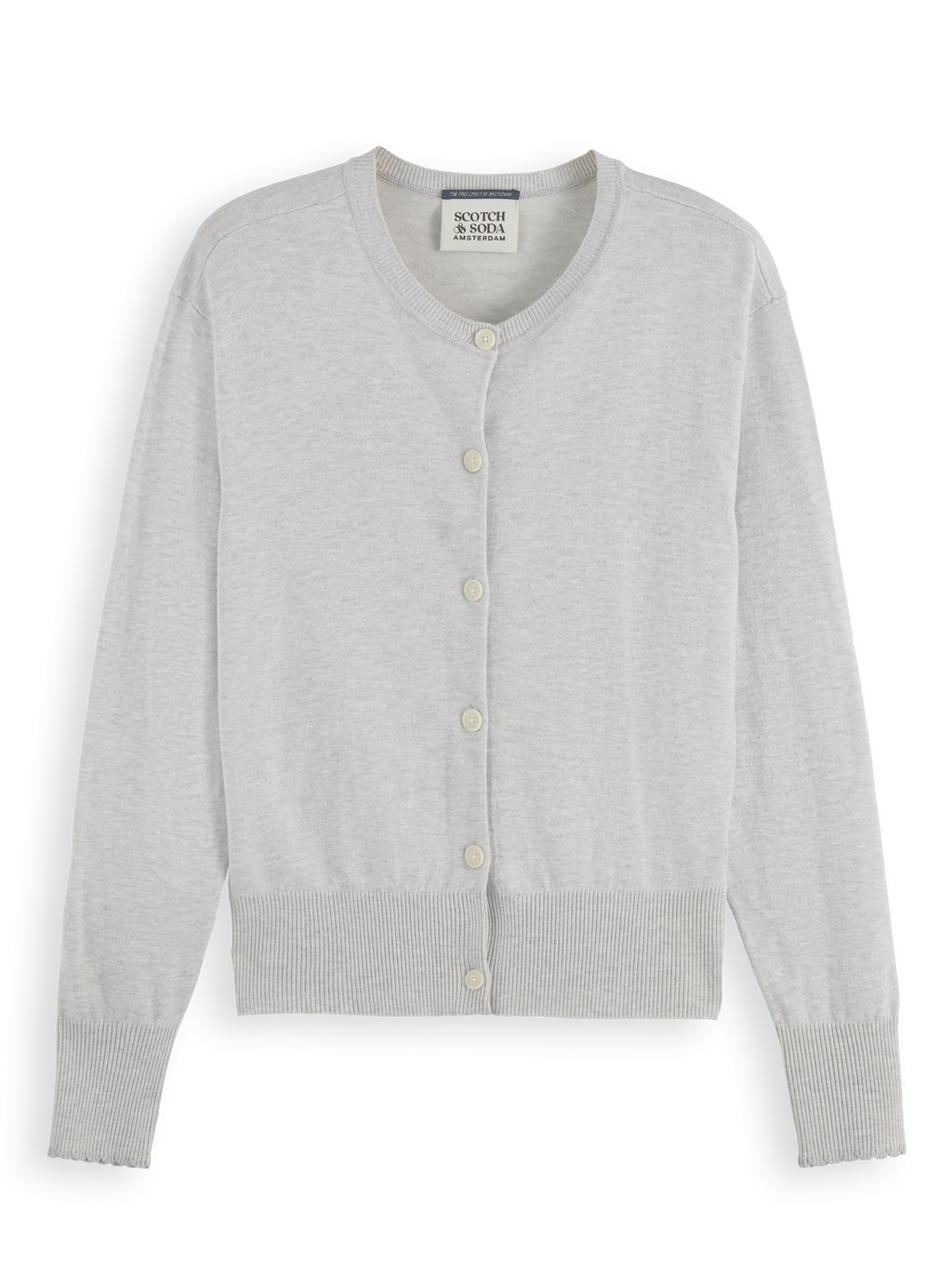 Crew neck relaxed cardigan