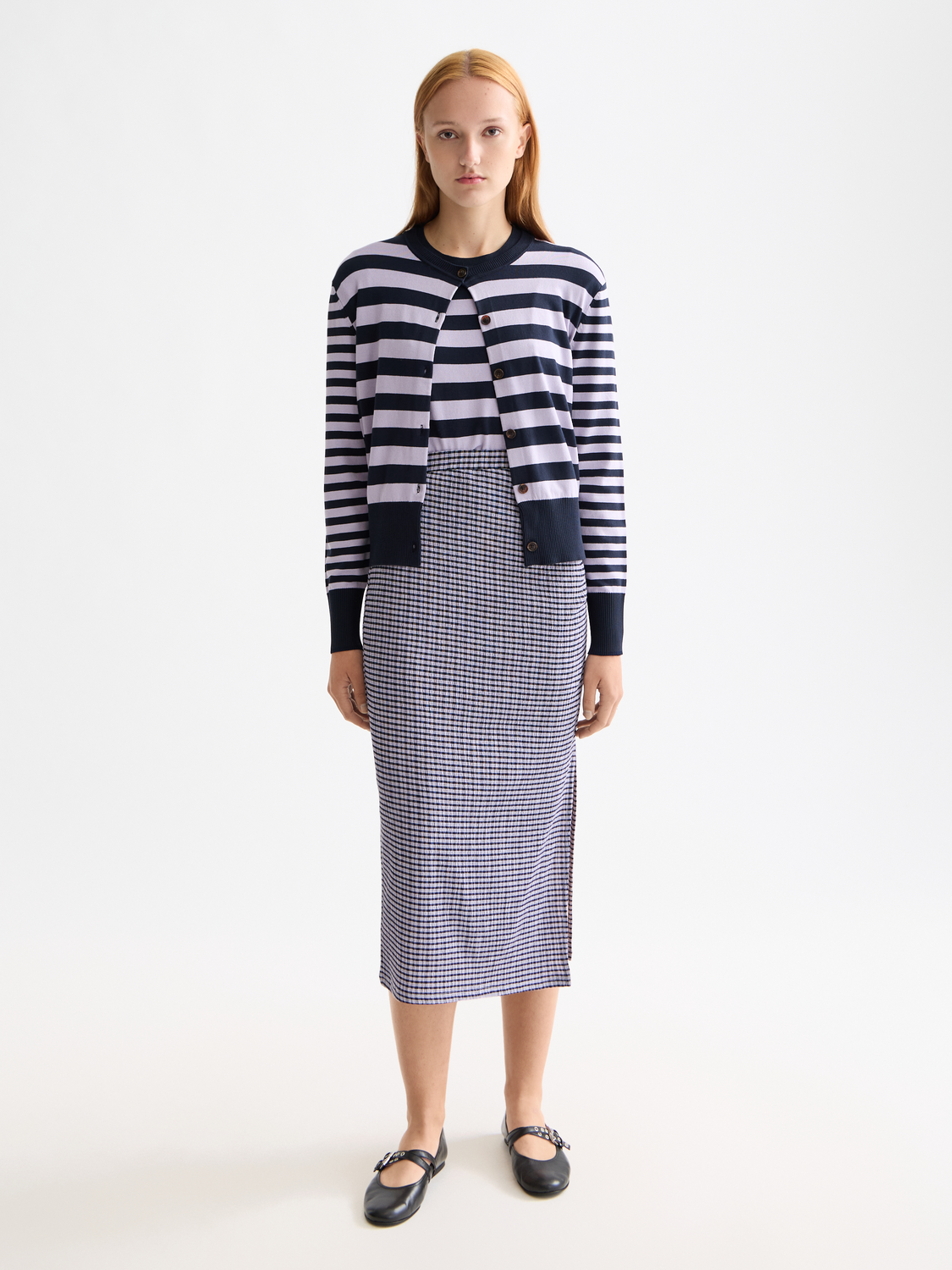 Crew neck relaxed cardigan