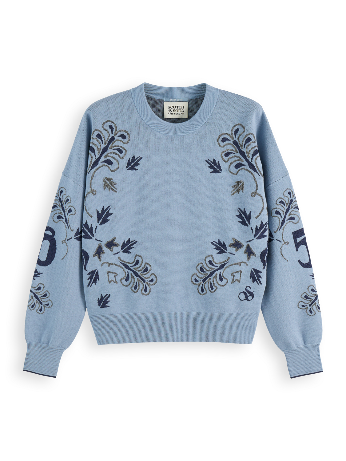 Relaxed jacquard pullover