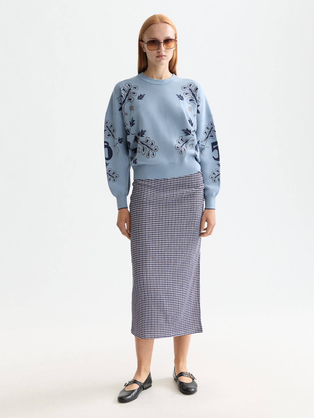 Relaxed jacquard pullover