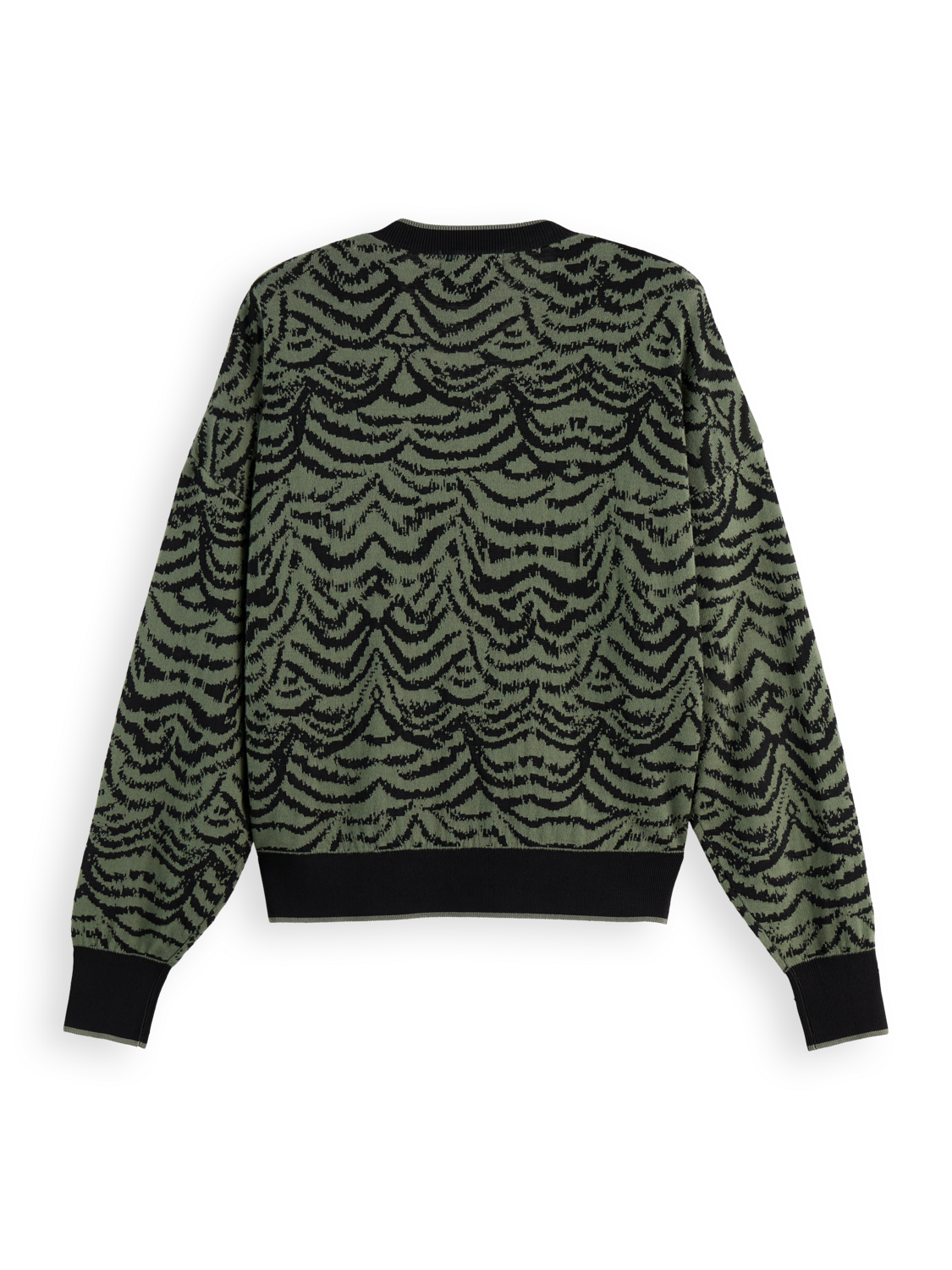 Jacquard V-neck pullover