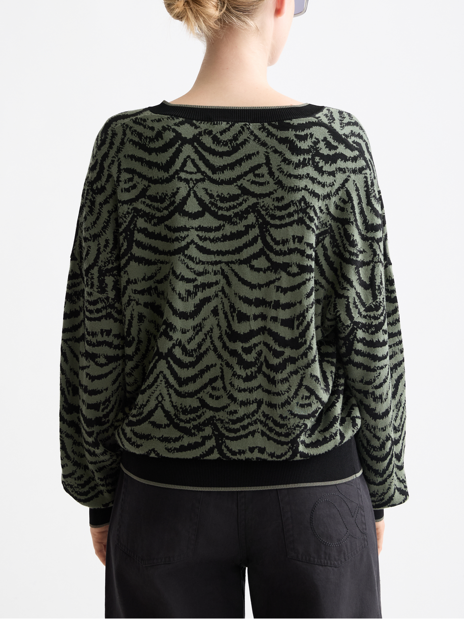 Jacquard V-neck pullover – Scotch & Soda Amsterdam