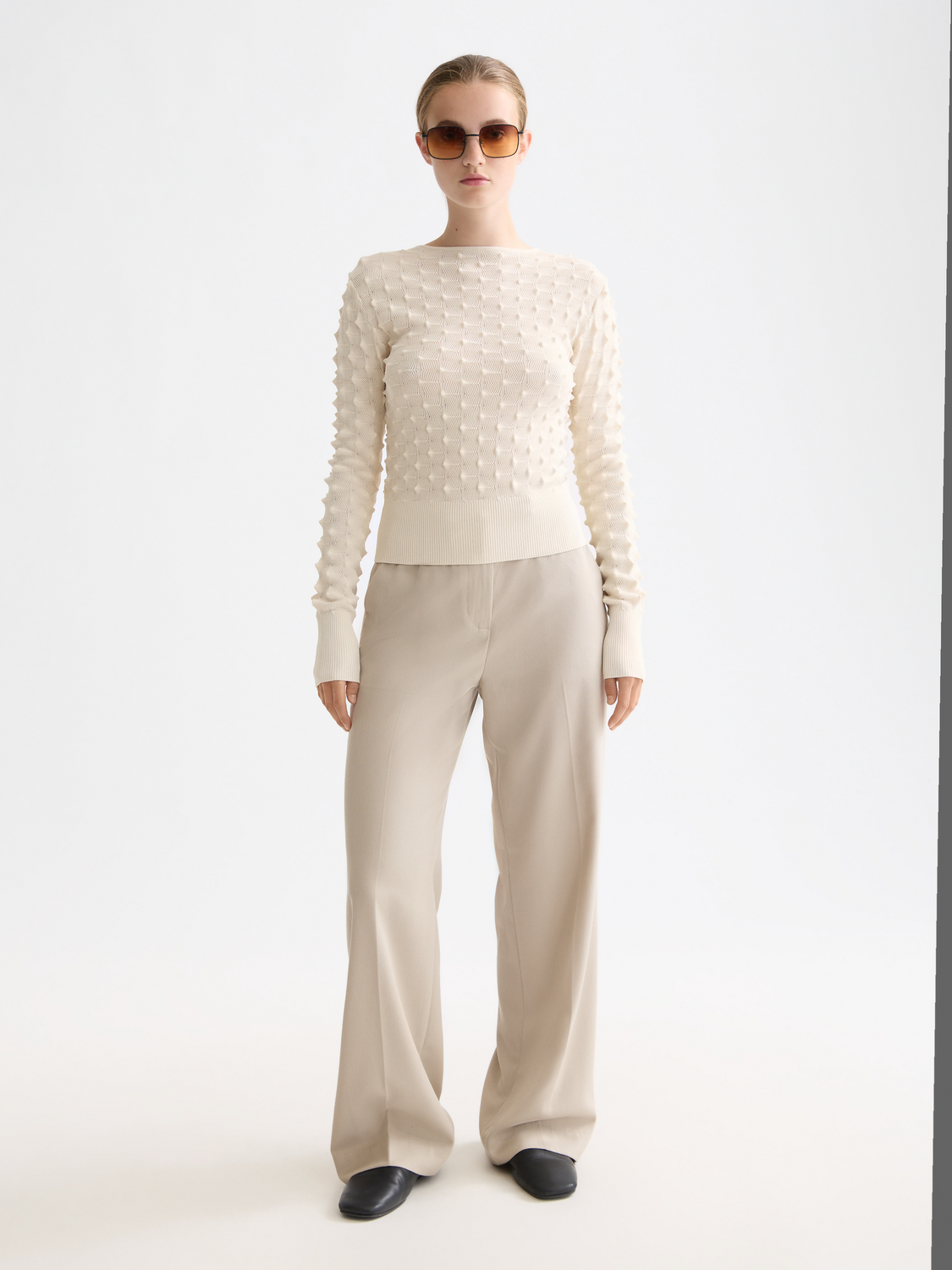 textured stitch pullover