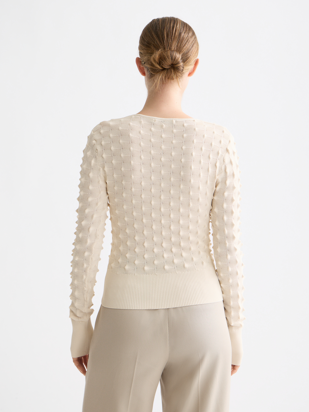 textured stitch pullover
