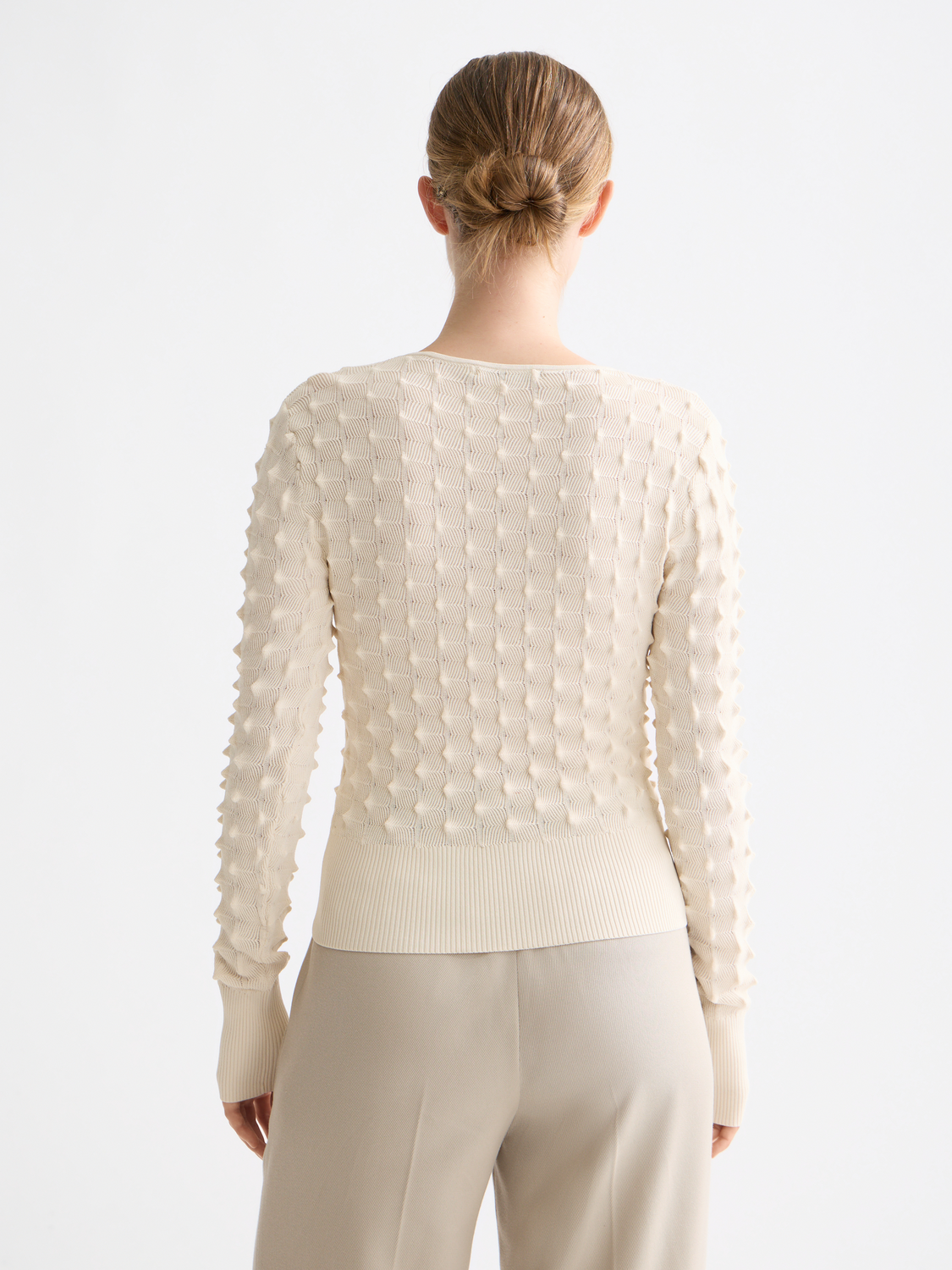 textured stitch pullover