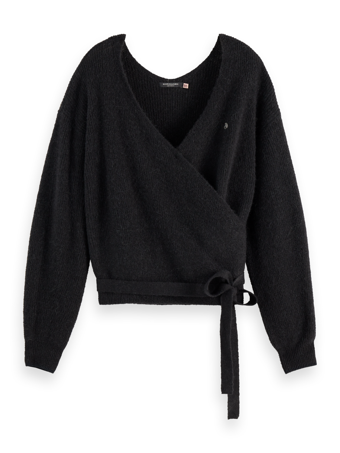 Fuzzy wrap cardigan