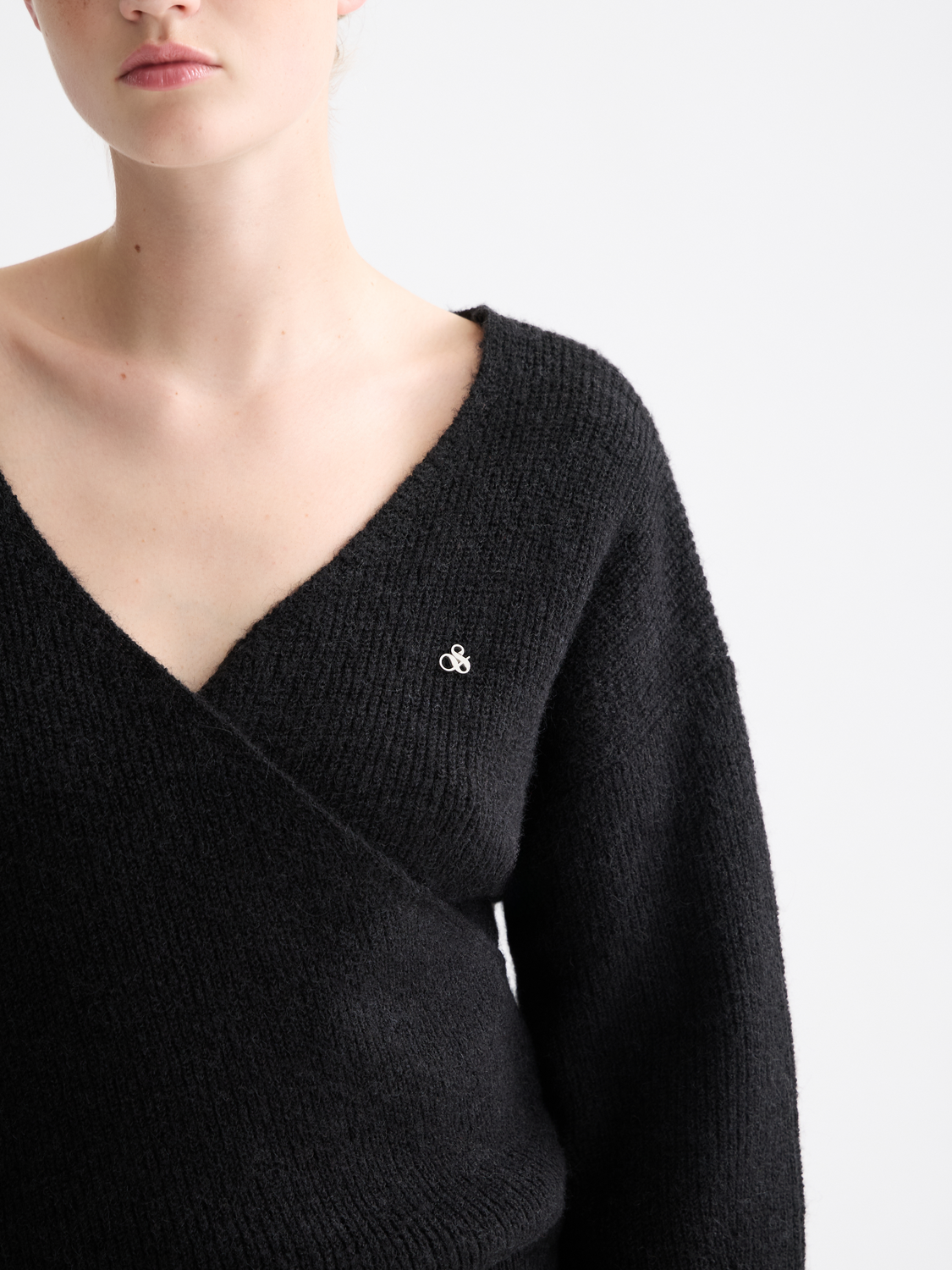Fuzzy wrap cardigan