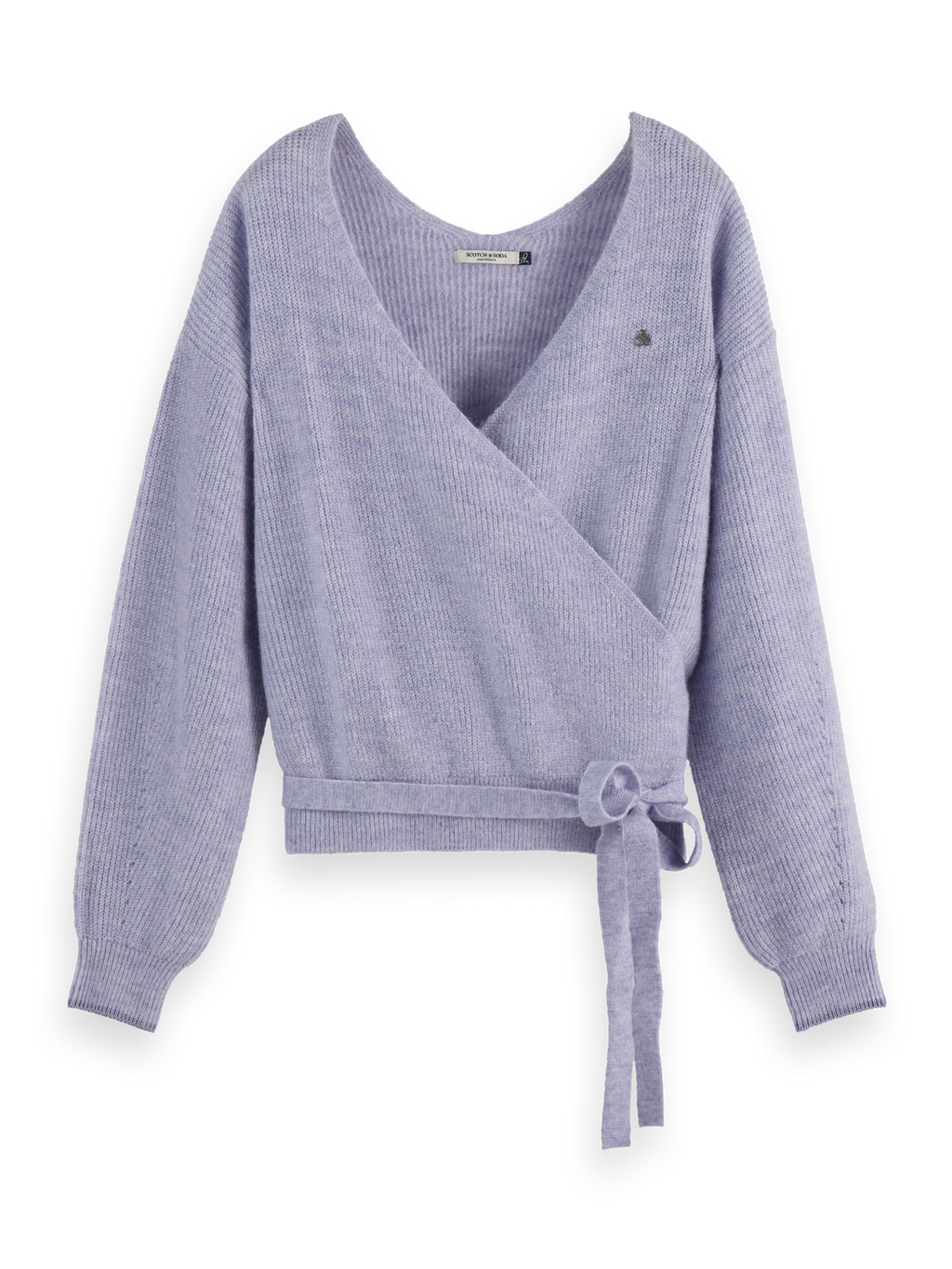 Fuzzy wrap cardigan