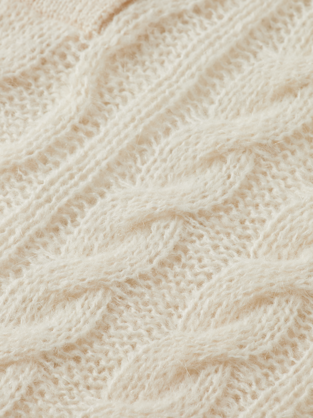 Cable stitch polo neck pullover