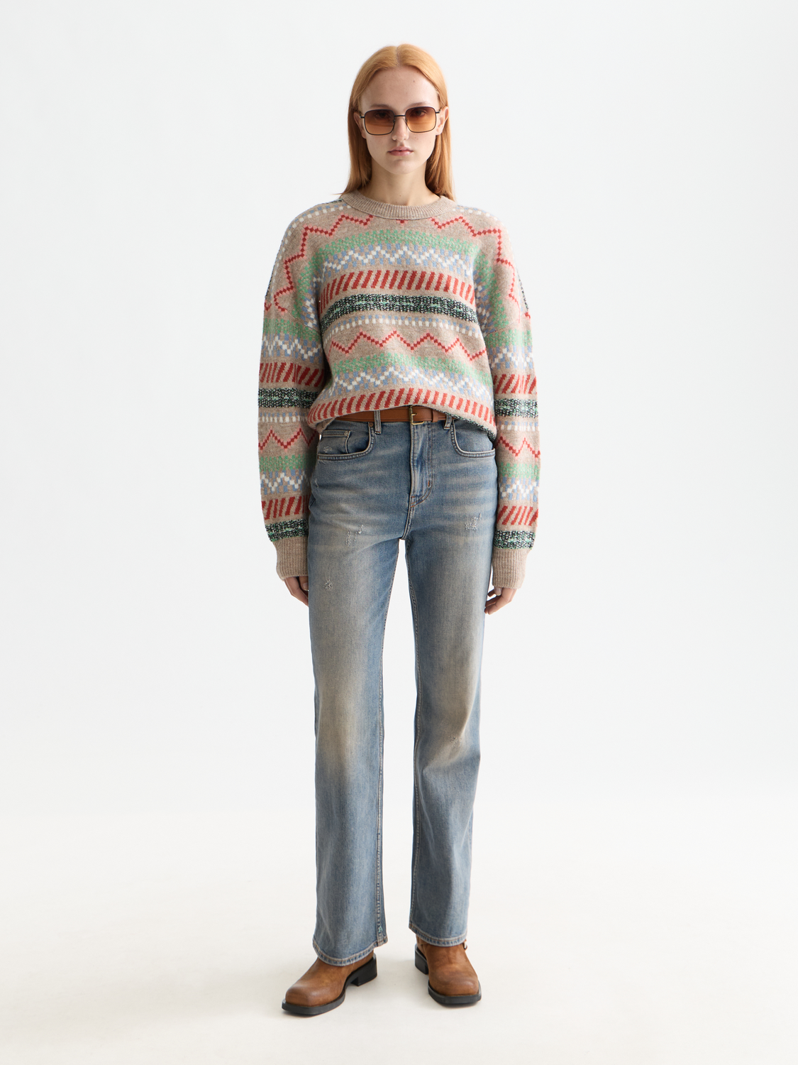 Fair Isle relaxed pullover