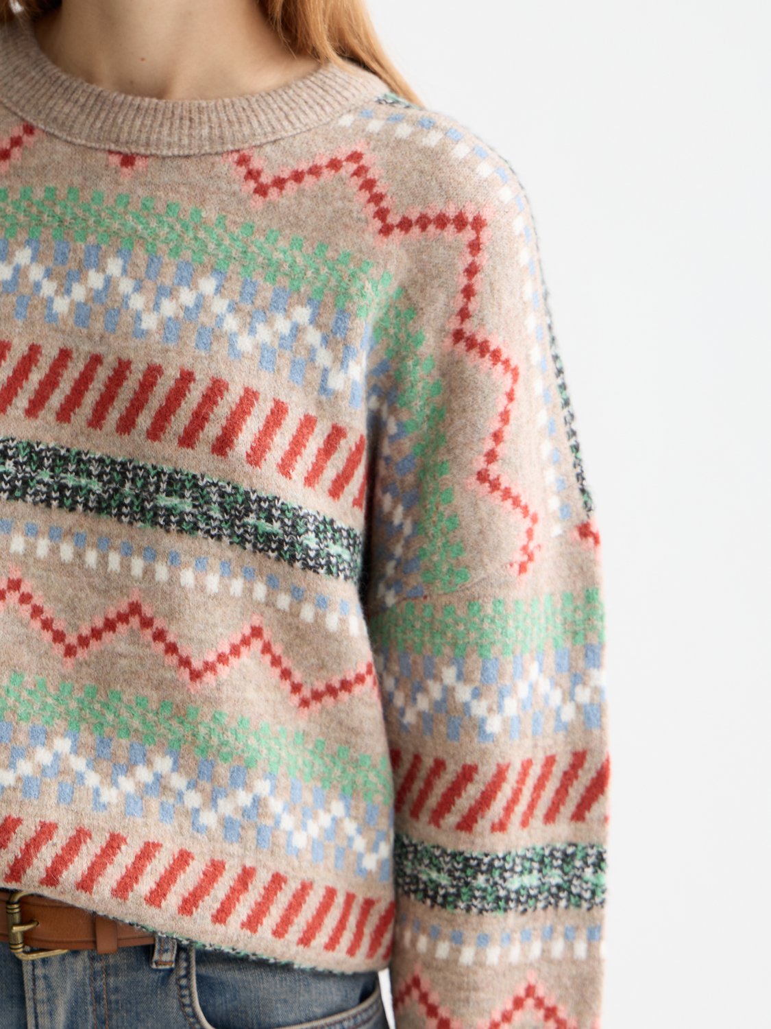 Fair Isle relaxed pullover