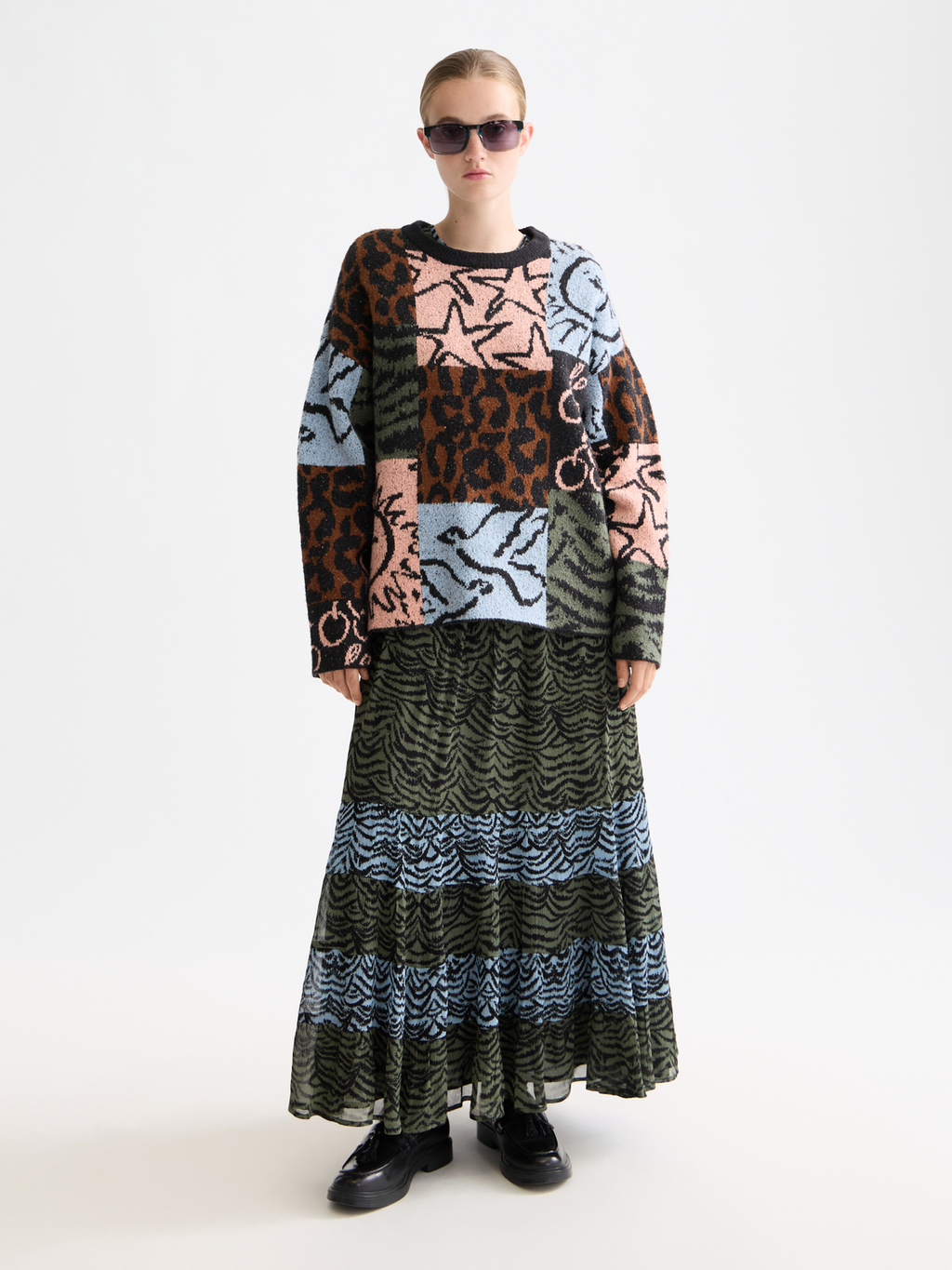 Jacquard oversized pullover