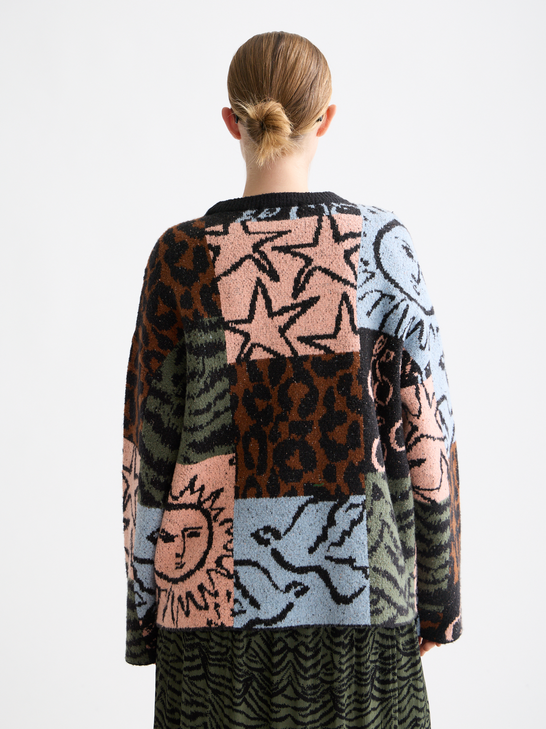 Jacquard oversized pullover