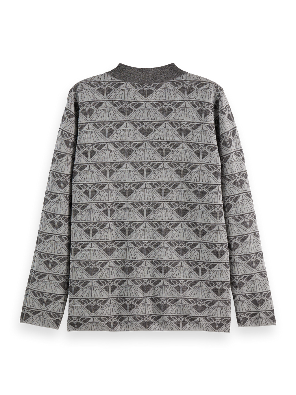 Jacquard knitted jacket